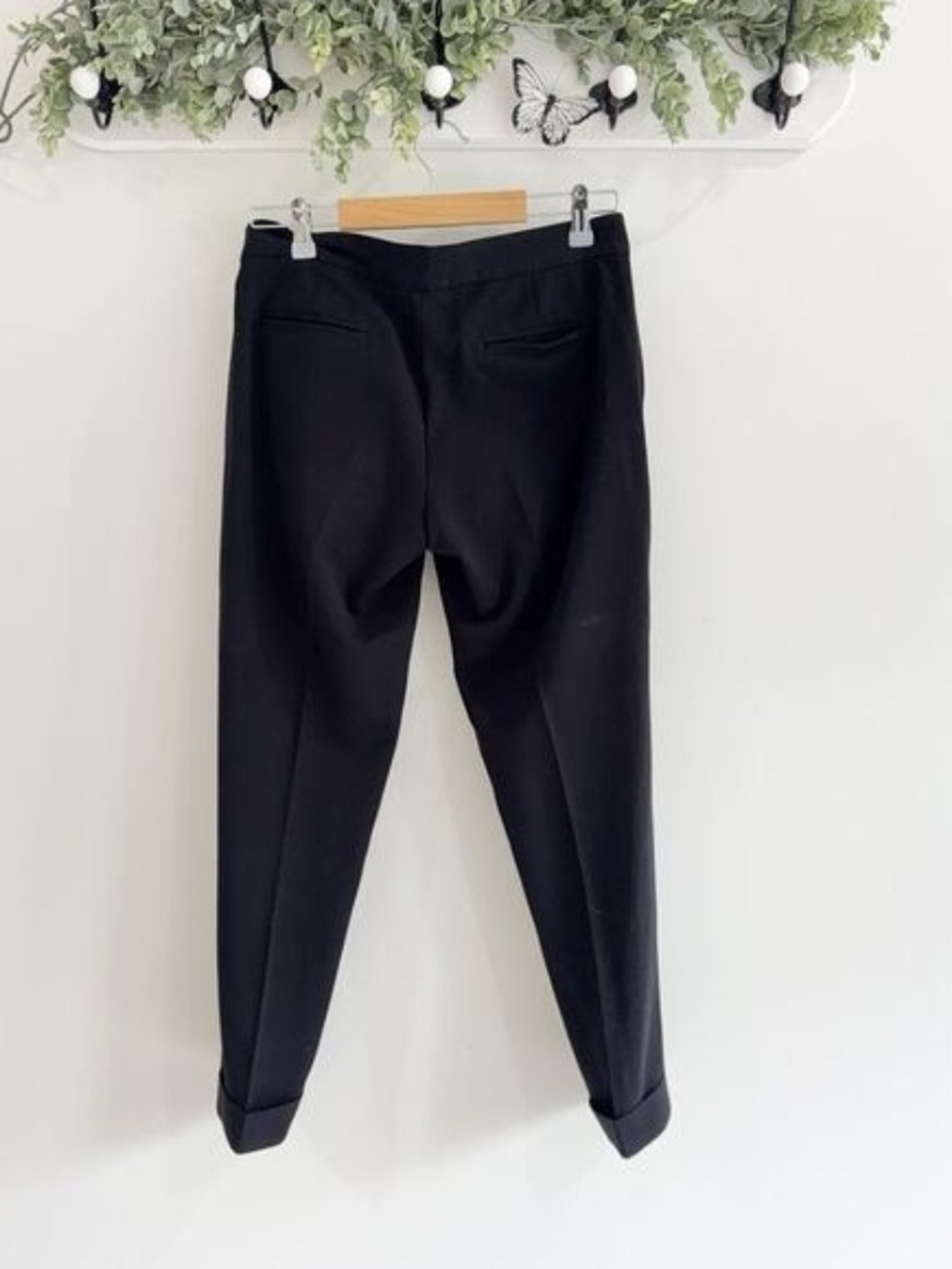 Garnet Hill Black Cropped Tailored Pants - Picture 3 of 5